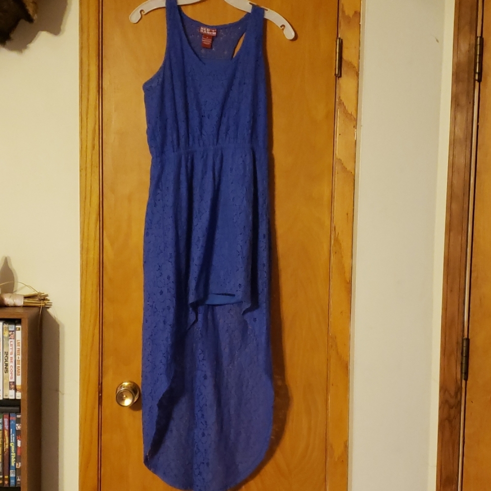 Blue Lace Hi Low dress